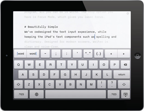 iaWriter, an editor for iPad