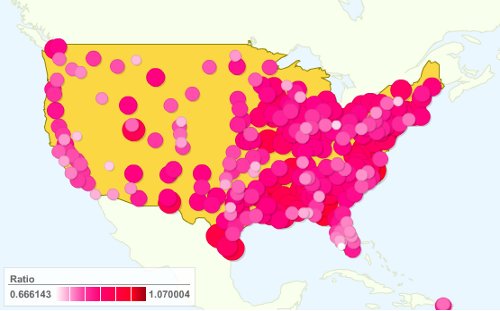 Chart of the best cities for single girls