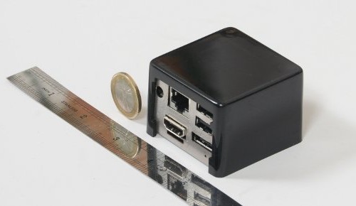 The CuBox, a desktop computer in a 2 inch cube