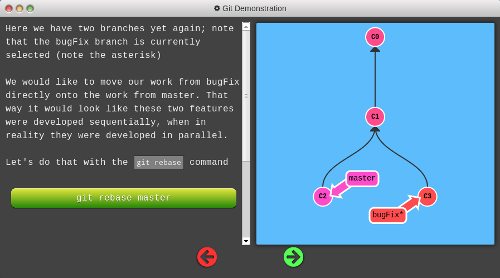 Learn Git branching simple example